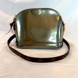 Silver Alma BB ! Patent Monogram Mirror Mirror Mini Alma Gris Metal! Limited!